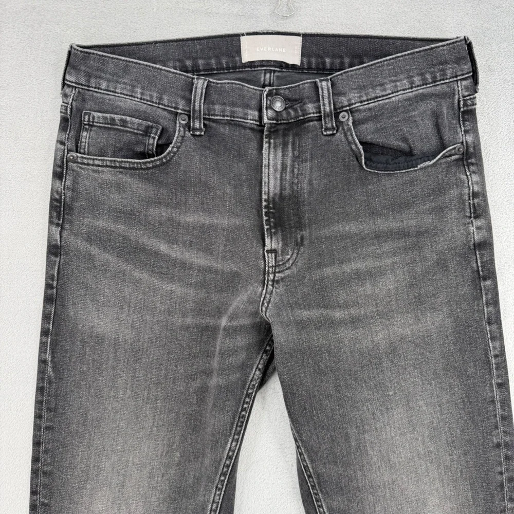 Everlane‎ Slim Straight Denim Jeans Faded Charcoal Black Women's Size 33x30